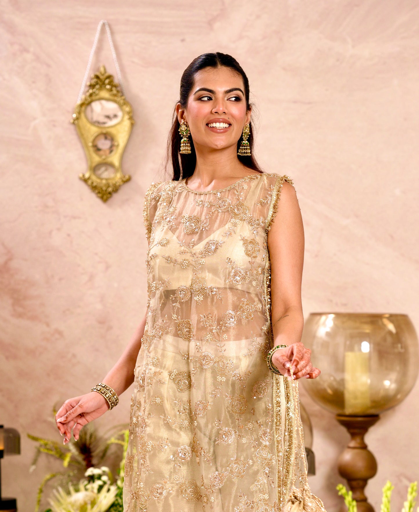 Golden Sheer Kaftan