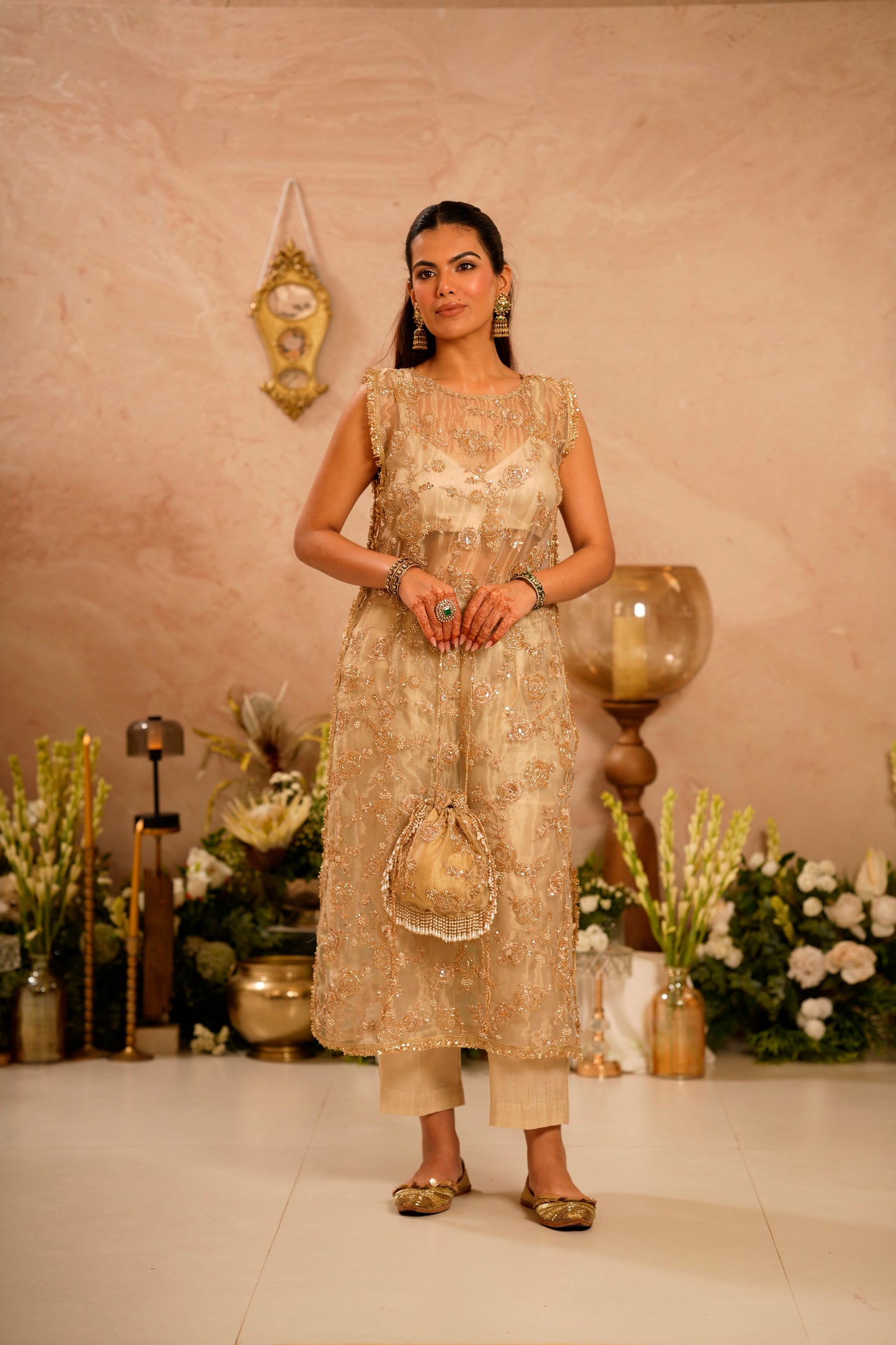 Golden Sheer Kaftan