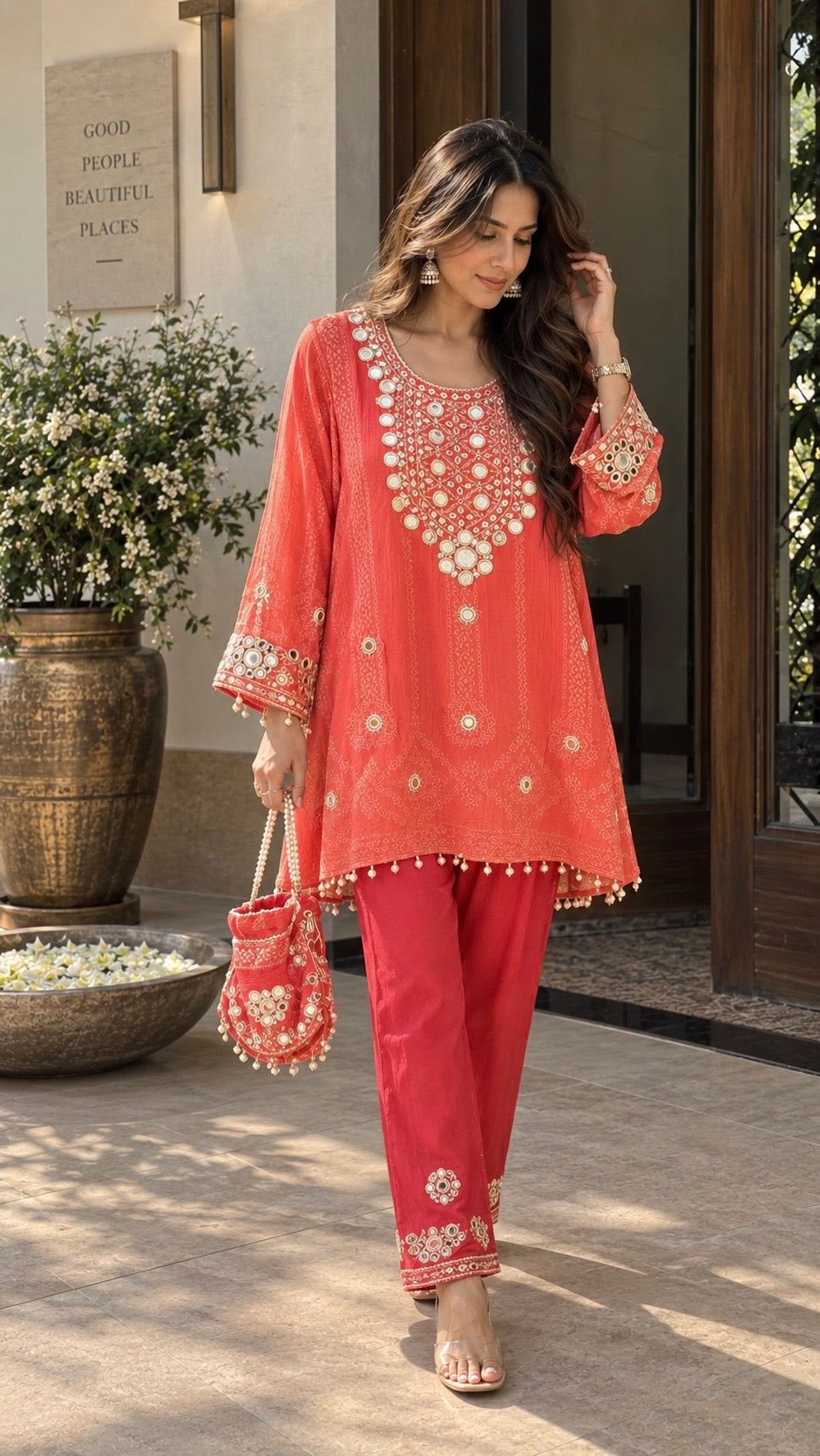 Bandhni Coord Set
